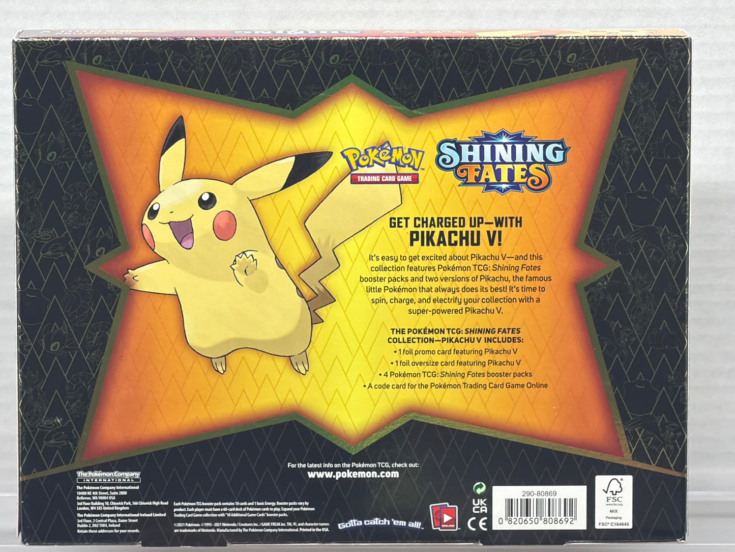 POKÉMON SHINING FATES PIKACHU V COLLECTION