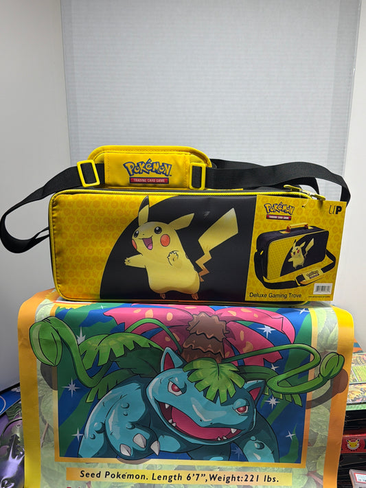 Pokémon deluxe gaming trove with Pikachu on the front