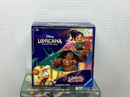 Lorcana trading card game shimmering skies illumineers trove
