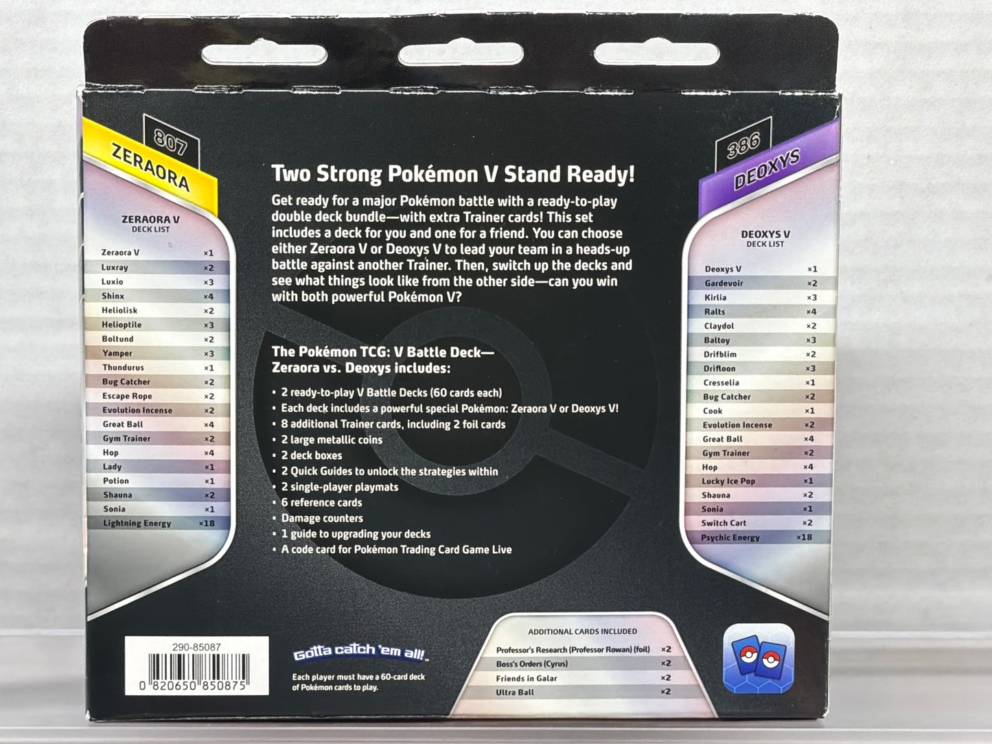 POKÉMON V BATTLE DECK ￼ZERAORA VS. DEOXYS
