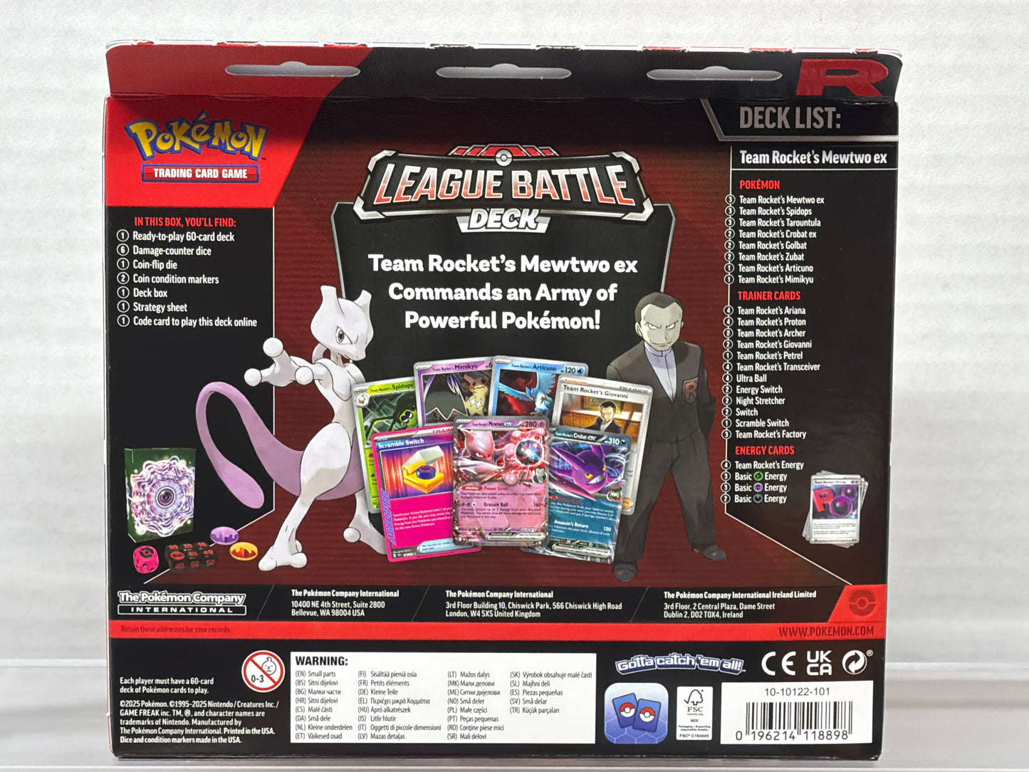 TEAM ROCKETS MEWTWO, EX LEAGUE BATTLE DECK ￼