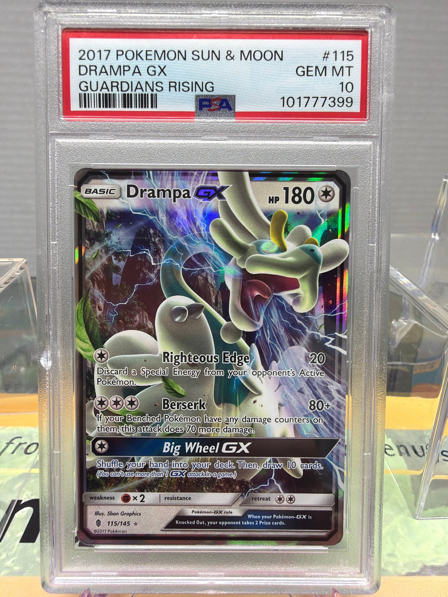 2017 POKEMON SUN & MOON GUARDIANS RISING #115 DRAMPA GX GUARDIANS RISING