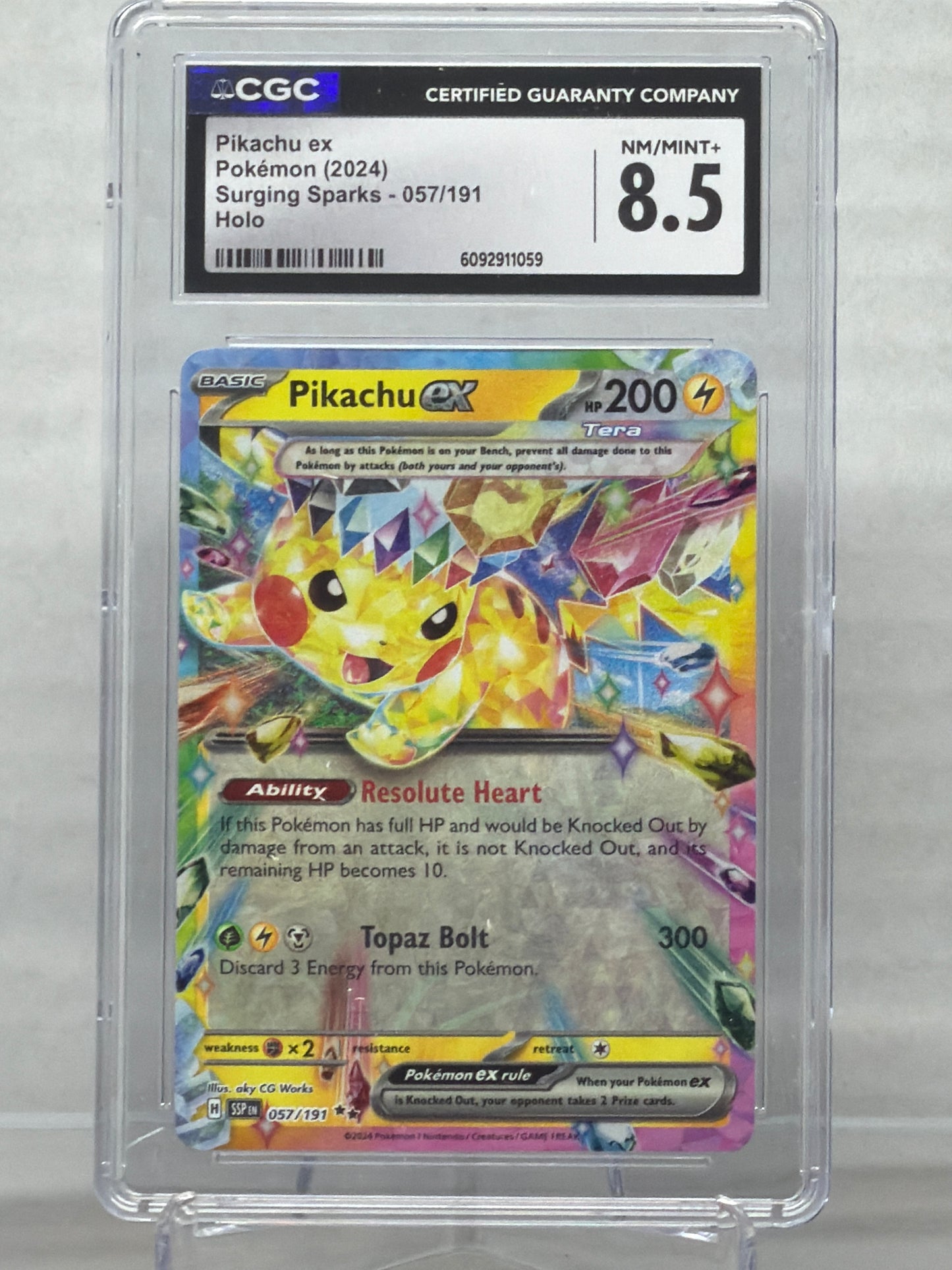 PIKACHU 2024 SURGING SPARKS 057/191 HOLO