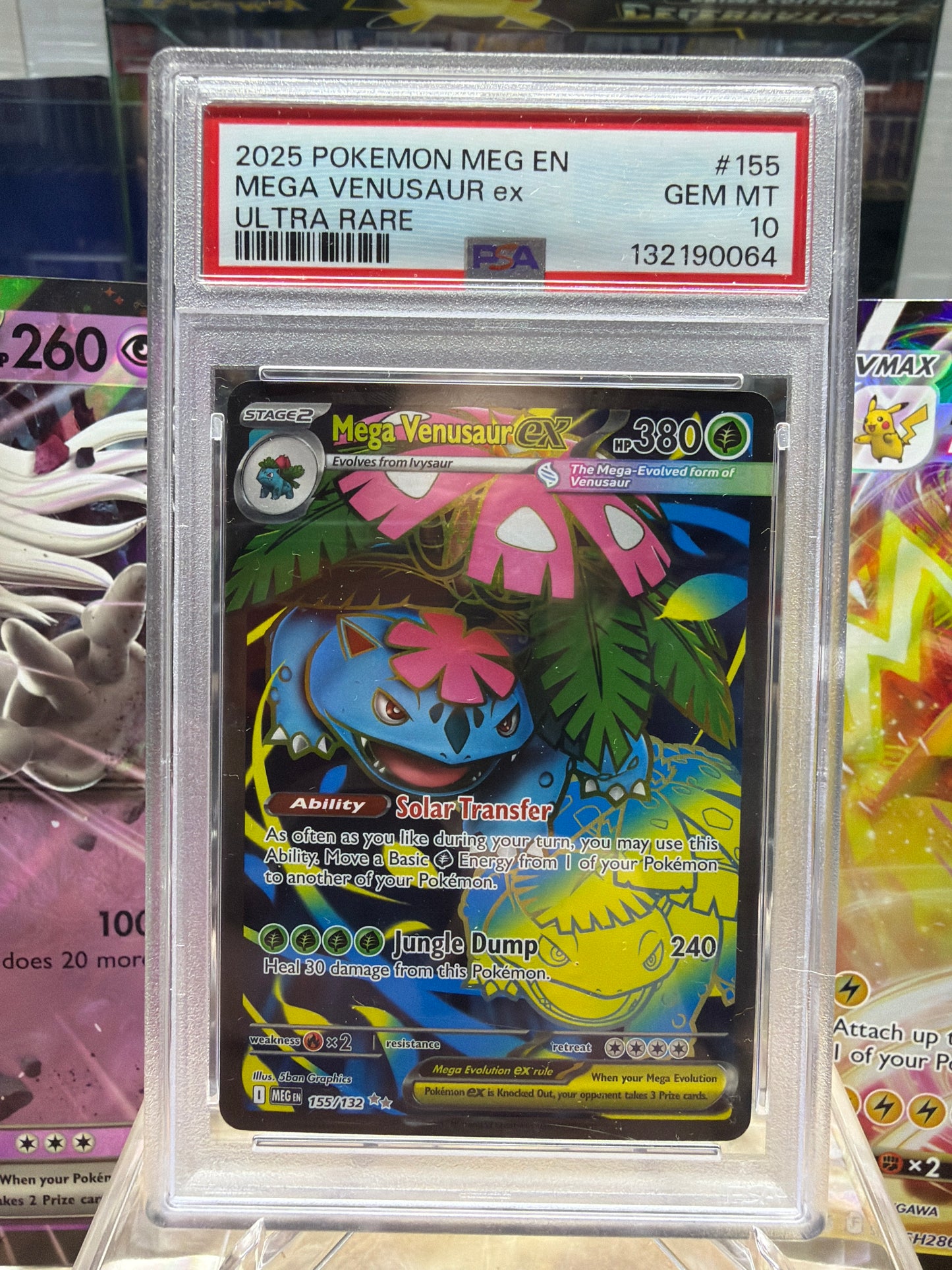 2025 Pokémon Meg EN MEGA ￼Venusaur EX PSA 10