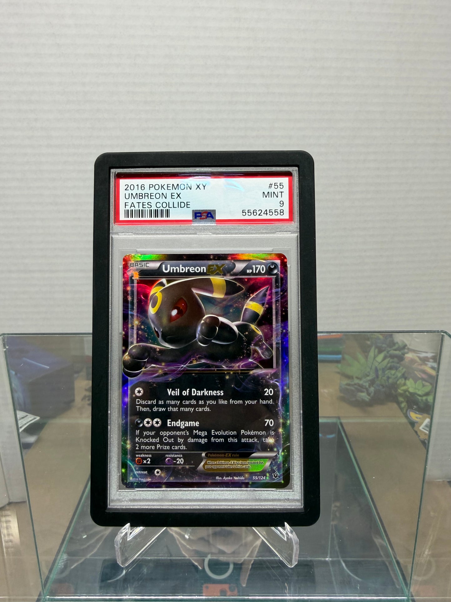 2016 Pokémon XY Umbreon EX fates Collide, PSA nine mint ￼