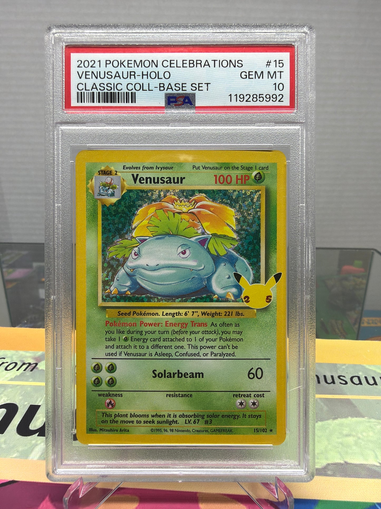 2021 Pokémon celebrations Venusaur – HOLO classic coll-base set PSA-10 GEM-MT