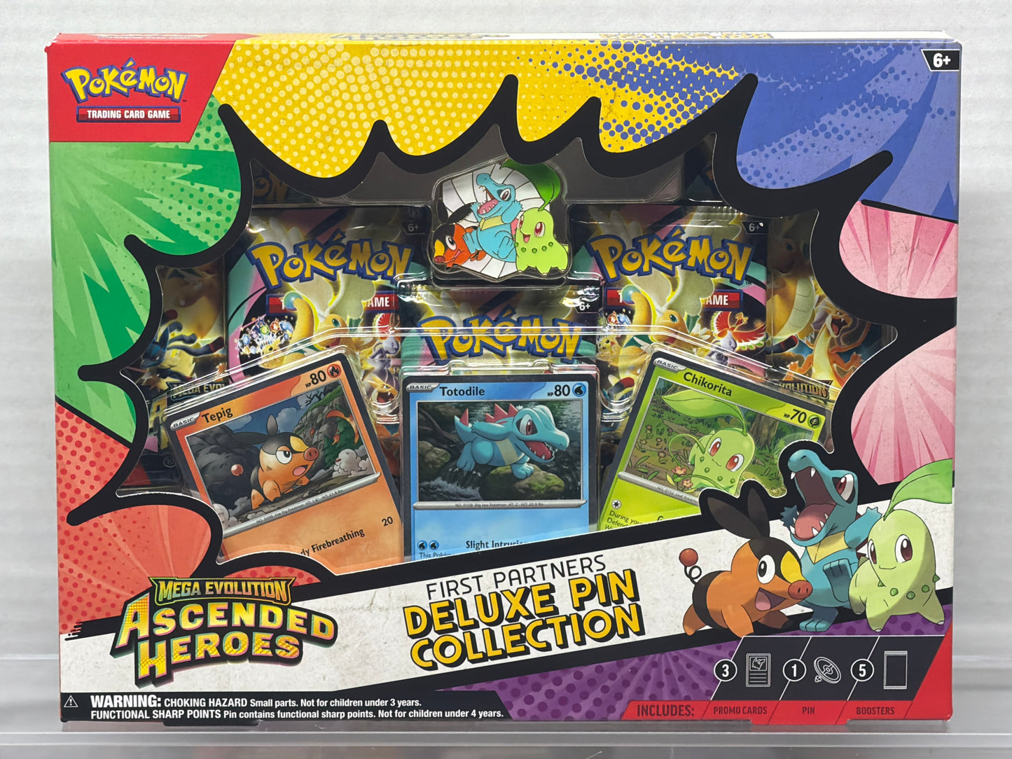 MEGA EVOLUTION ASCENDED HEROES FIRST PARTNERS DELUXE PIN COLLECTION ￼