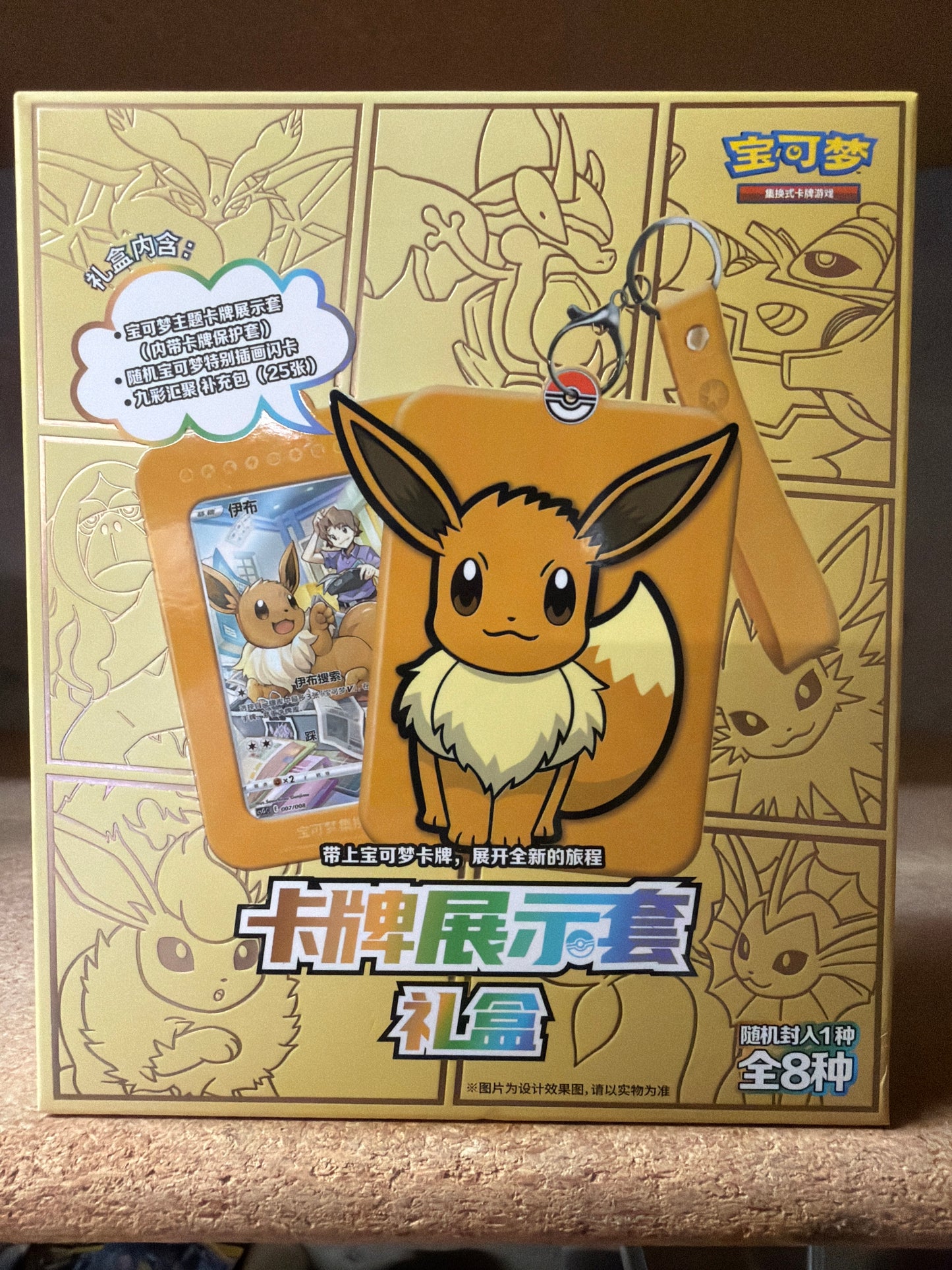 Pokémon Simplified Chinese "Nine Colors Gathering" Eevee Card Display Set Gift Box