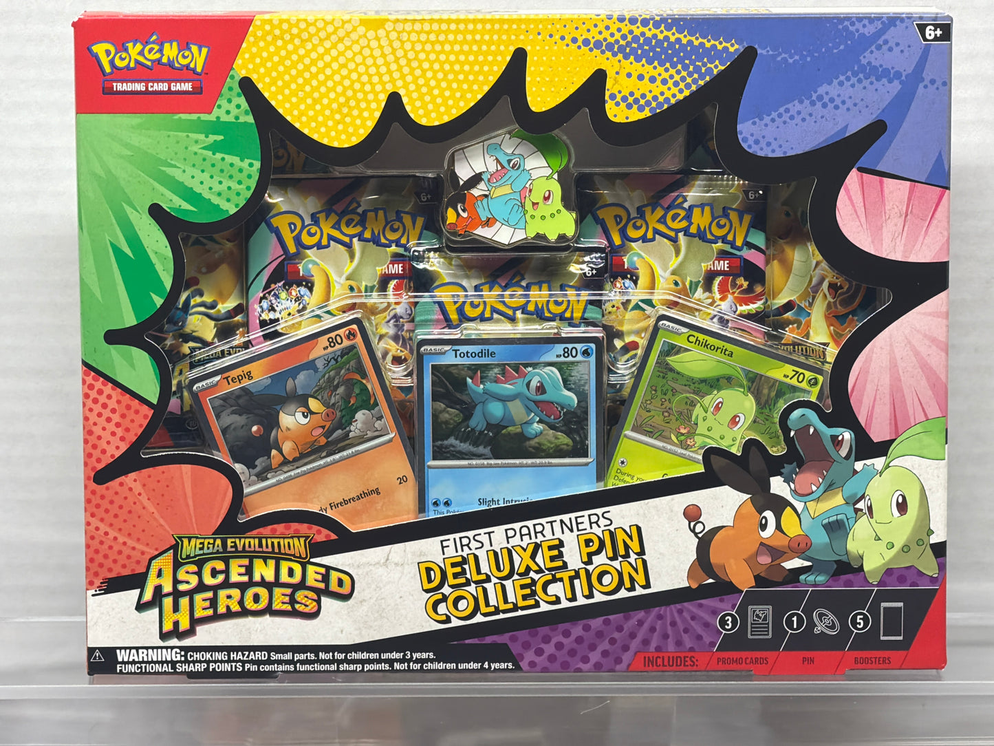 MEGA EVOLUTION ASCENDED HEROES FIRST PARTNERS DELUXE PIN COLLECTION ￼