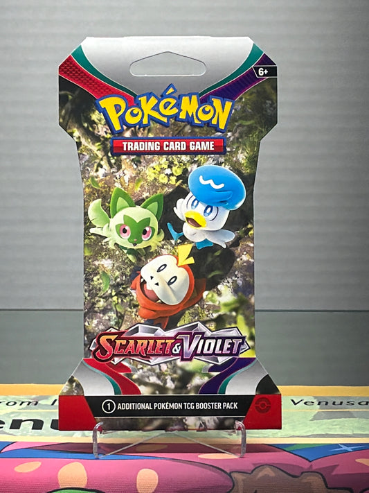 Scarlet and Violet sleeved booster pack