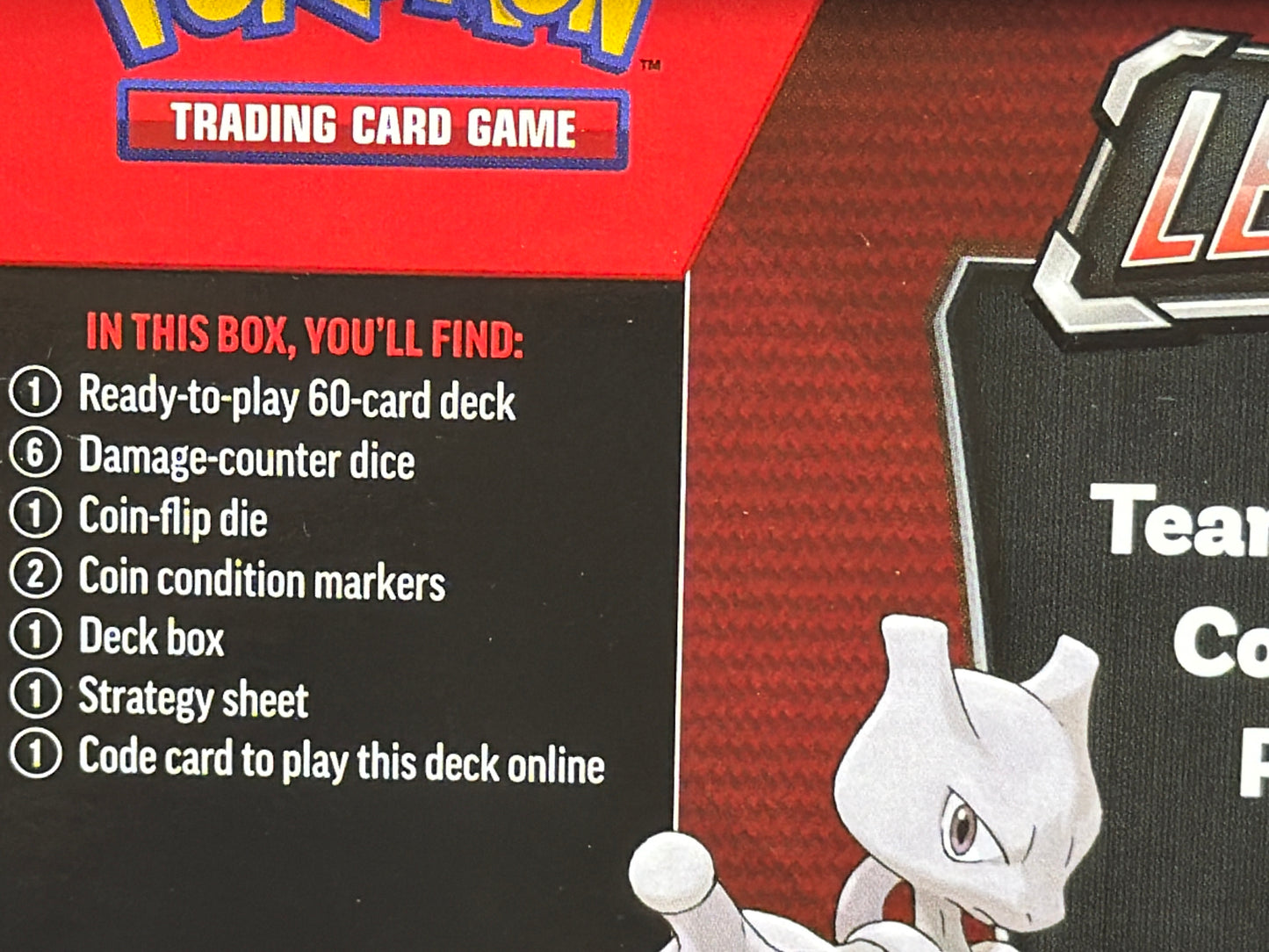 TEAM ROCKETS MEWTWO, EX LEAGUE BATTLE DECK ￼