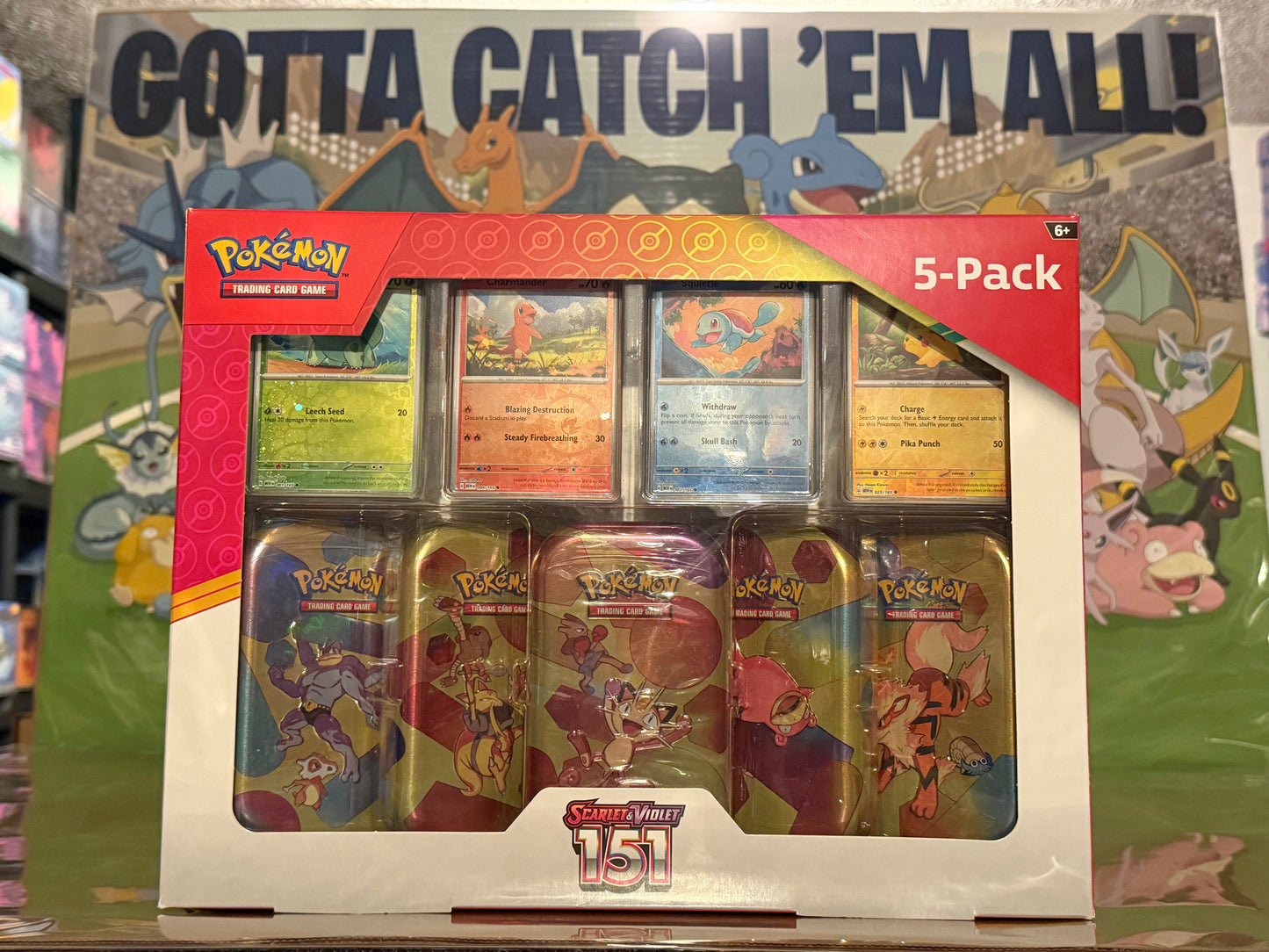 SCARLET AND VIOLET 151 FIVE PACK MINI TIN COLLECTION