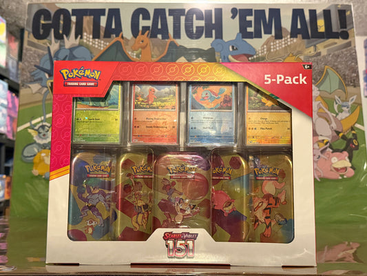 SCARLET AND VIOLET 151 FIVE PACK MINI TIN COLLECTION