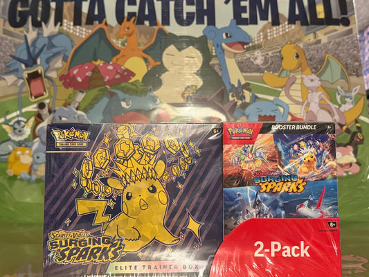 SURGING SPARKS COSTCO TWO PACK ETB BOOSTER BUNDLE SET